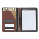 Samsill® wholesale. Contrast Stitch Leather Padfolio, 6 1-4w X 8 3-4h, Open Style, Brown. HSD Wholesale: Janitorial Supplies, Breakroom Supplies, Office Supplies.
