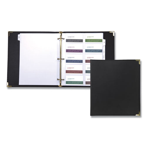 Samsill® wholesale. Classic Vinyl Business Card Binder, 200 Card Cap, 2 X 3 1-2 Cards, Ebony. HSD Wholesale: Janitorial Supplies, Breakroom Supplies, Office Supplies.