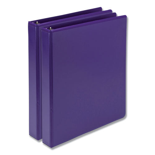 Samsill® wholesale. Earth’s Choice Biobased Durable Fashion View Binder, 3 Rings, 1" Capacity, 11 X 8.5, Purple, 2-pack. HSD Wholesale: Janitorial Supplies, Breakroom Supplies, Office Supplies.