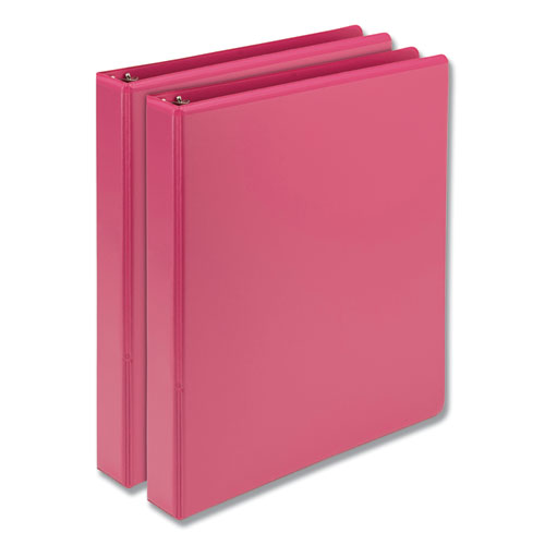 Samsill® wholesale. Earth’s Choice Biobased Durable Fashion View Binder, 3 Rings, 1" Capacity, 11 X 8.5, Berry, 2-pack. HSD Wholesale: Janitorial Supplies, Breakroom Supplies, Office Supplies.