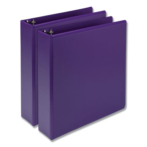 Samsill® wholesale. Earth’s Choice Biobased Durable Fashion View Binder, 3 Rings, 2" Capacity, 11 X 8.5, Purple, 2-pack. HSD Wholesale: Janitorial Supplies, Breakroom Supplies, Office Supplies.