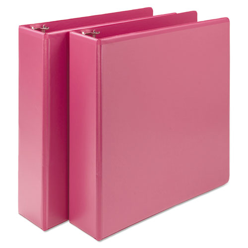 Samsill® wholesale. Earth’s Choice Biobased Durable Fashion View Binder, 3 Rings, 2" Capacity, 11 X 8.5, Berry, 2-pack. HSD Wholesale: Janitorial Supplies, Breakroom Supplies, Office Supplies.