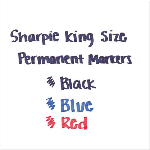 Sharpie® wholesale. SHARPIE King Size Permanent Marker, Broad Chisel Tip, Blue, Dozen. HSD Wholesale: Janitorial Supplies, Breakroom Supplies, Office Supplies.