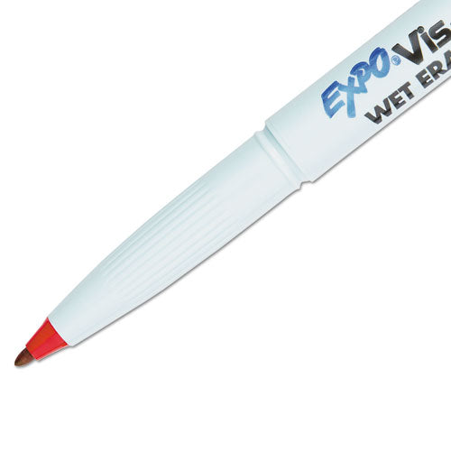 EXPO® wholesale. Vis-à-vis Wet Erase Marker, Fine Bullet Tip, Red, Dozen. HSD Wholesale: Janitorial Supplies, Breakroom Supplies, Office Supplies.