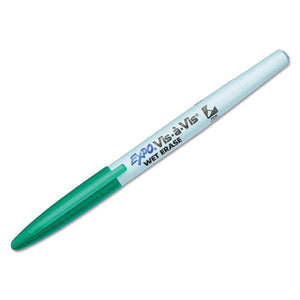 EXPO® wholesale. Vis-à-vis Wet Erase Marker, Fine Bullet Tip, Green, Dozen. HSD Wholesale: Janitorial Supplies, Breakroom Supplies, Office Supplies.