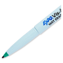 Load image into Gallery viewer, EXPO® wholesale. Vis-à-vis Wet Erase Marker, Fine Bullet Tip, Green, Dozen. HSD Wholesale: Janitorial Supplies, Breakroom Supplies, Office Supplies.