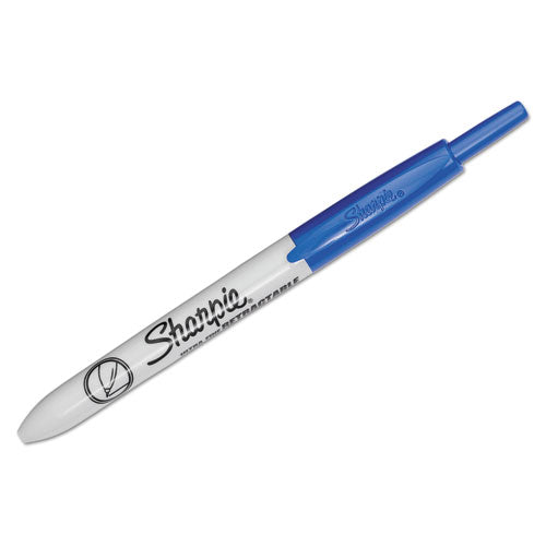 Sharpie® wholesale. SHARPIE Retractable Permanent Marker, Extra-fine Needle Tip, Blue. HSD Wholesale: Janitorial Supplies, Breakroom Supplies, Office Supplies.