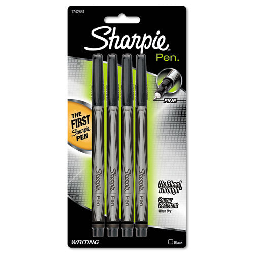 Sharpie® wholesale. SHARPIE Water-resistant Ink Stick Plastic Point Pen, 0.4 Mm, Black Ink, Black-gray Barrel, 4-pack. HSD Wholesale: Janitorial Supplies, Breakroom Supplies, Office Supplies.