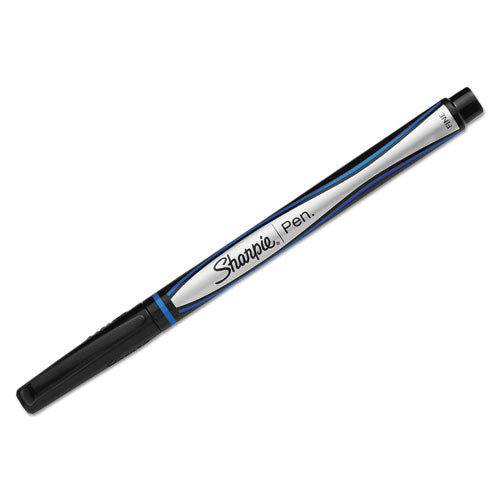 Sharpie® wholesale. SHARPIE Water-resistant Ink Stick Plastic Point Pen, 0.4 Mm, Blue Ink, Black-gray-blue Barrel, Dozen. HSD Wholesale: Janitorial Supplies, Breakroom Supplies, Office Supplies.