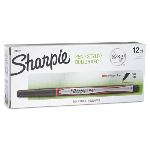 Sharpie® wholesale. SHARPIE Water-resistant Ink Stick Plastic Point Pen, 0.4 Mm, Red Ink, Black-gray-red Barrel, Dozen. HSD Wholesale: Janitorial Supplies, Breakroom Supplies, Office Supplies.