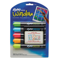 EXPO® wholesale. Neon Windows Dry Erase Marker, Broad Bullet Tip, Assorted Colors, 5-pack. HSD Wholesale: Janitorial Supplies, Breakroom Supplies, Office Supplies.