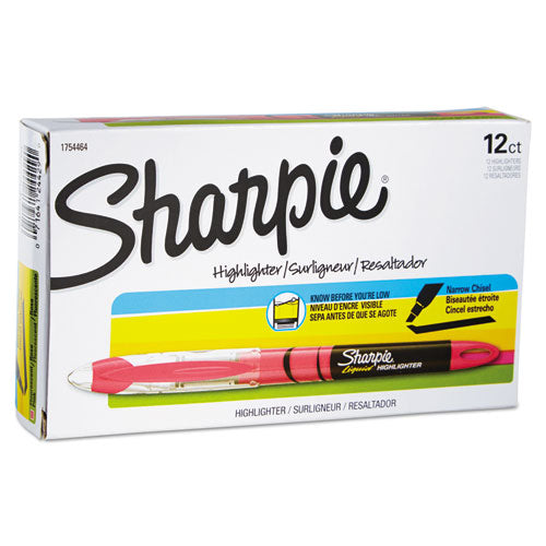 Sharpie® wholesale. SHARPIE Liquid Pen Style Highlighters, Chisel Tip, Fluorescent Pink, Dozen. HSD Wholesale: Janitorial Supplies, Breakroom Supplies, Office Supplies.
