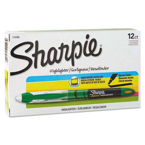 Sharpie® wholesale. SHARPIE Liquid Pen Style Highlighters, Chisel Tip, Fluorescent Green, Dozen. HSD Wholesale: Janitorial Supplies, Breakroom Supplies, Office Supplies.