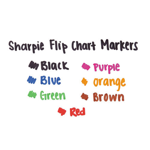 Sharpie® wholesale. SHARPIE Flip Chartmarker, Broad Bullet Tip, Black, 8-pack. HSD Wholesale: Janitorial Supplies, Breakroom Supplies, Office Supplies.
