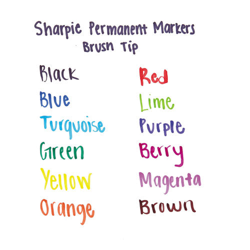 Sharpie® wholesale. SHARPIE Brush Tip Permanent Marker, Medium, Black, Dozen. HSD Wholesale: Janitorial Supplies, Breakroom Supplies, Office Supplies.