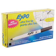 Load image into Gallery viewer, EXPO® wholesale. Low-odor Dry-erase Marker, Extra-fine Needle Tip, Black, Dozen. HSD Wholesale: Janitorial Supplies, Breakroom Supplies, Office Supplies.