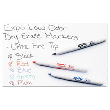 Load image into Gallery viewer, EXPO® wholesale. Low-odor Dry-erase Marker, Extra-fine Needle Tip, Black, Dozen. HSD Wholesale: Janitorial Supplies, Breakroom Supplies, Office Supplies.