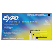 Load image into Gallery viewer, EXPO® wholesale. Low-odor Dry-erase Marker, Extra-fine Needle Tip, Black, Dozen. HSD Wholesale: Janitorial Supplies, Breakroom Supplies, Office Supplies.