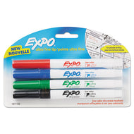 EXPO® wholesale. Low-odor Dry-erase Marker, Extra-fine Needle Tip, Assorted Colors, 4-pack. HSD Wholesale: Janitorial Supplies, Breakroom Supplies, Office Supplies.