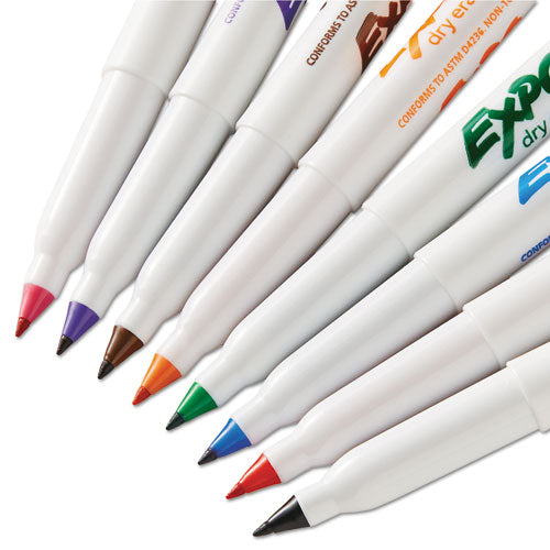 EXPO® wholesale. Low-odor Dry-erase Marker, Extra-fine Needle Tip, Assorted Colors, 8-set. HSD Wholesale: Janitorial Supplies, Breakroom Supplies, Office Supplies.