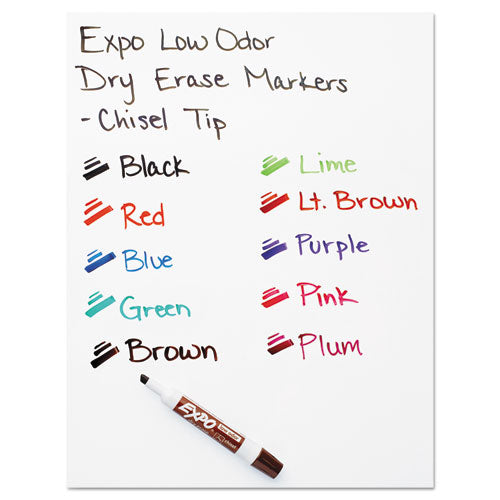 EXPO® wholesale. Low-odor Dry-erase Marker, Broad Chisel Tip, Black, 36-box. HSD Wholesale: Janitorial Supplies, Breakroom Supplies, Office Supplies.