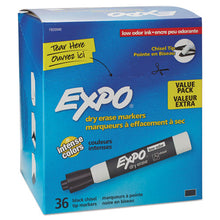 Load image into Gallery viewer, EXPO® wholesale. Low-odor Dry-erase Marker, Broad Chisel Tip, Black, 36-box. HSD Wholesale: Janitorial Supplies, Breakroom Supplies, Office Supplies.