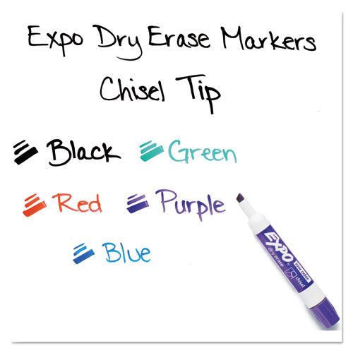 EXPO® wholesale. Low-odor Dry-erase Marker, Broad Chisel Tip, Assorted Colors, 36-box. HSD Wholesale: Janitorial Supplies, Breakroom Supplies, Office Supplies.