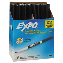 Load image into Gallery viewer, EXPO® wholesale. Low-odor Dry-erase Marker, Fine Bullet Tip, Black, 36-box. HSD Wholesale: Janitorial Supplies, Breakroom Supplies, Office Supplies.