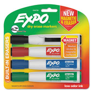 EXPO® wholesale. Magnetic Dry Erase Marker, Broad Chisel Tip, Assorted Colors, 4-pack. HSD Wholesale: Janitorial Supplies, Breakroom Supplies, Office Supplies.