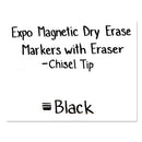 EXPO® wholesale. Magnetic Dry Erase Marker, Broad Chisel Tip, Black, 4-pack. HSD Wholesale: Janitorial Supplies, Breakroom Supplies, Office Supplies.