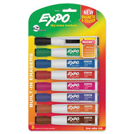 EXPO® wholesale. Magnetic Dry Erase Marker, Broad Chisel Tip, Assorted Colors, 8-pack. HSD Wholesale: Janitorial Supplies, Breakroom Supplies, Office Supplies.