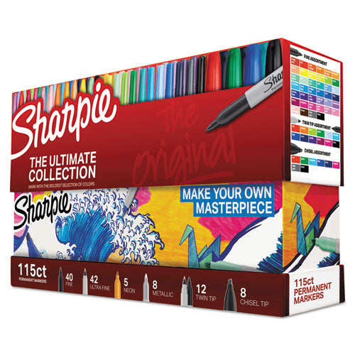 Sharpie® wholesale. SHARPIE Permanent Markers Ultimate Collection, Assorted Tips, Assorted Colors, 115-set. HSD Wholesale: Janitorial Supplies, Breakroom Supplies, Office Supplies.