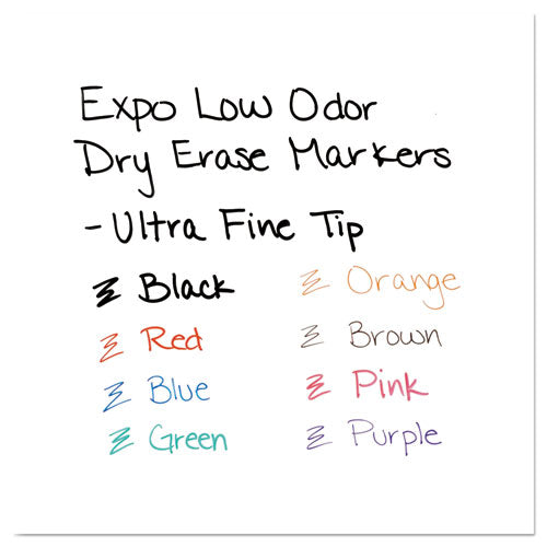 EXPO® wholesale. Low-odor Dry Erase Marker Office Pack, Extra-fine Needle Tip, Assorted Colors, 36-pack. HSD Wholesale: Janitorial Supplies, Breakroom Supplies, Office Supplies.