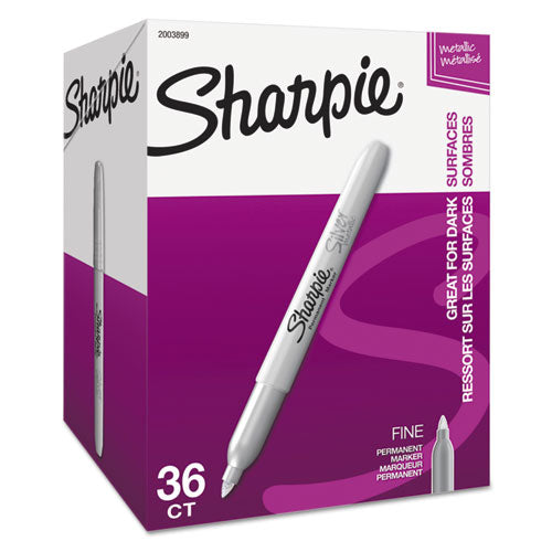 Sharpie® wholesale. SHARPIE Metallic Fine Point Permanent Markers, Bullet Tip, Silver, 36-pack. HSD Wholesale: Janitorial Supplies, Breakroom Supplies, Office Supplies.