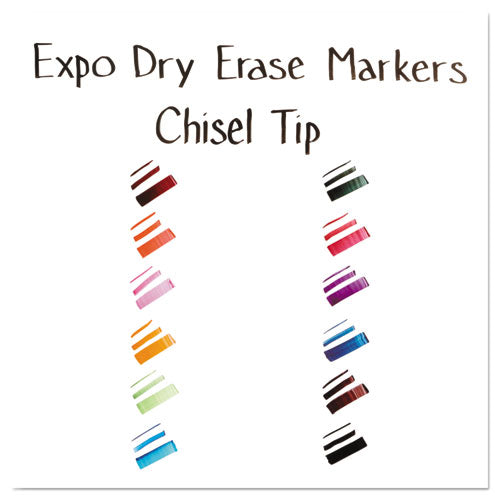 EXPO® wholesale. Low-odor Dry Erase Marker Office Pack, Broad Chisel Tip, Assorted Colors, 192-pack. HSD Wholesale: Janitorial Supplies, Breakroom Supplies, Office Supplies.