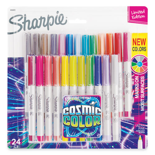 Sharpie® wholesale. SHARPIE Cosmic Color Permanent Markers, Extra-fine Needle Tip, Assorted Colors, 24-pack. HSD Wholesale: Janitorial Supplies, Breakroom Supplies, Office Supplies.