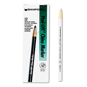 Sharpie® wholesale. SHARPIE Peel-off China Markers, White, Dozen. HSD Wholesale: Janitorial Supplies, Breakroom Supplies, Office Supplies.