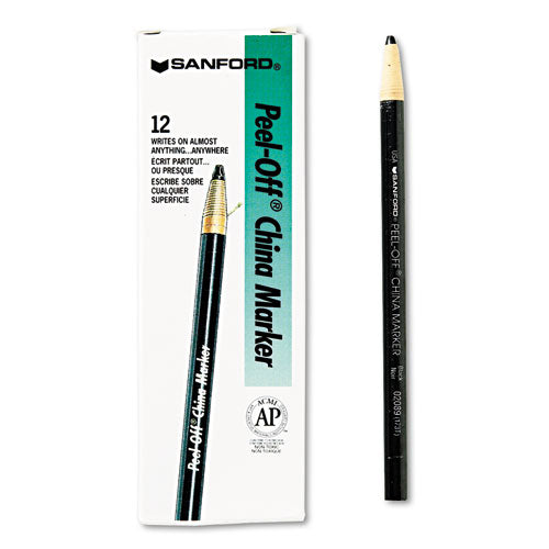 Sharpie® wholesale. SHARPIE Peel-off China Markers, Black, Dozen. HSD Wholesale: Janitorial Supplies, Breakroom Supplies, Office Supplies.