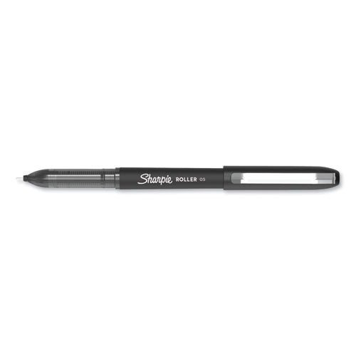 Sharpie® Roller wholesale. Roller Ball Stick Pen, Fine 0.5 Mm, Black Ink-barrel, Dozen. HSD Wholesale: Janitorial Supplies, Breakroom Supplies, Office Supplies.