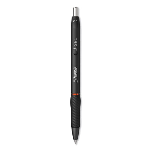 Sharpie® S-Gel™ wholesale. SHARPIE S-gel Retractable Gel Pen, Fine 0.5 Mm, Red Ink, Black Barrel, Dozen. HSD Wholesale: Janitorial Supplies, Breakroom Supplies, Office Supplies.