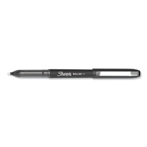 Sharpie® Roller wholesale. Roller Ball Stick Pen, Medium 0.7 Mm, Black Ink-barrel, Dozen. HSD Wholesale: Janitorial Supplies, Breakroom Supplies, Office Supplies.
