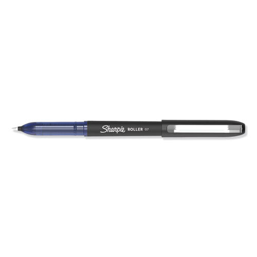 Sharpie® Roller wholesale. Roller Ball Stick Pen, Medium 0.7 Mm, Blue Ink-barrel, Dozen. HSD Wholesale: Janitorial Supplies, Breakroom Supplies, Office Supplies.