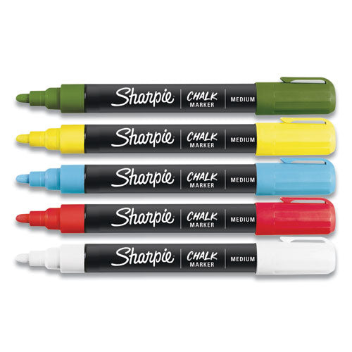 Sharpie® wholesale. SHARPIE Wet-erase Chalk Marker, Medium Bullet Tip, Assorted, 5-pack. HSD Wholesale: Janitorial Supplies, Breakroom Supplies, Office Supplies.