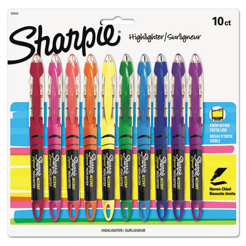Sharpie® wholesale. SHARPIE Liquid Pen Style Highlighters, Chisel Tip, Assorted Colors, 10-set. HSD Wholesale: Janitorial Supplies, Breakroom Supplies, Office Supplies.