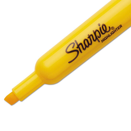 Sharpie® wholesale. SHARPIE Tank Style Highlighters, Chisel Tip, Yellow, Dozen. HSD Wholesale: Janitorial Supplies, Breakroom Supplies, Office Supplies.