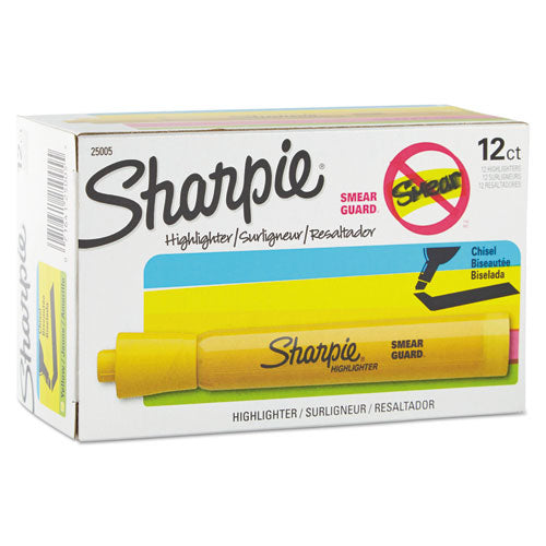 Sharpie® wholesale. SHARPIE Tank Style Highlighters, Chisel Tip, Yellow, Dozen. HSD Wholesale: Janitorial Supplies, Breakroom Supplies, Office Supplies.