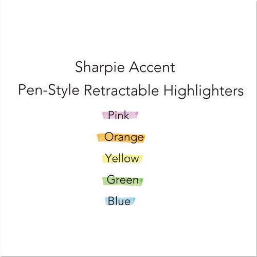 Sharpie® wholesale. SHARPIE Retractable Highlighters, Chisel Tip, Assorted Colors, 5-set. HSD Wholesale: Janitorial Supplies, Breakroom Supplies, Office Supplies.