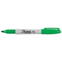 Load image into Gallery viewer, Sharpie® wholesale. SHARPIE Fine Tip Permanent Marker, Green, Dozen. HSD Wholesale: Janitorial Supplies, Breakroom Supplies, Office Supplies.