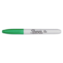 Load image into Gallery viewer, Sharpie® wholesale. SHARPIE Fine Tip Permanent Marker, Green, Dozen. HSD Wholesale: Janitorial Supplies, Breakroom Supplies, Office Supplies.