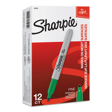 Load image into Gallery viewer, Sharpie® wholesale. SHARPIE Fine Tip Permanent Marker, Green, Dozen. HSD Wholesale: Janitorial Supplies, Breakroom Supplies, Office Supplies.